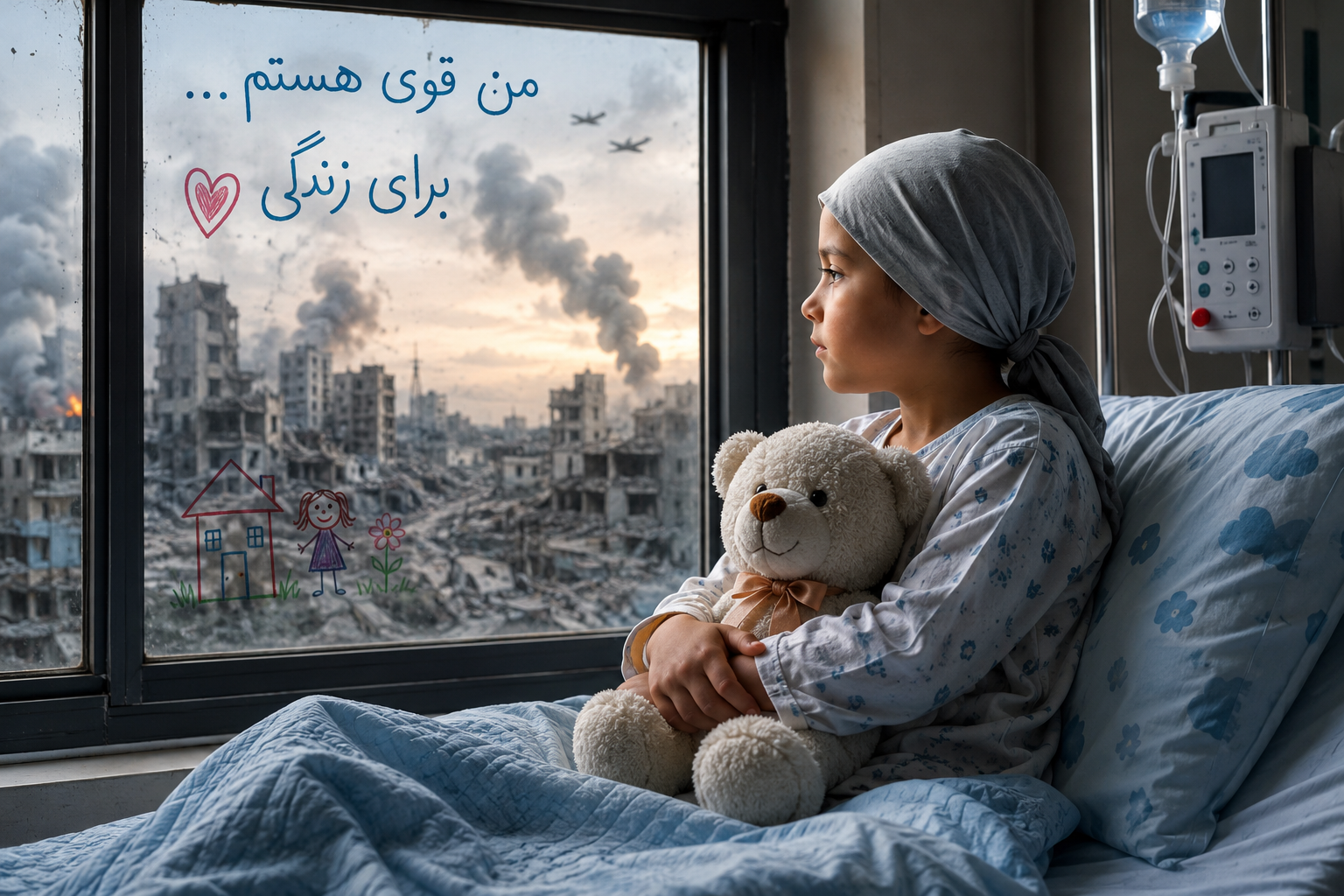 جنگ؛ دشمن پنهان کودکان مبتلا به سرطان